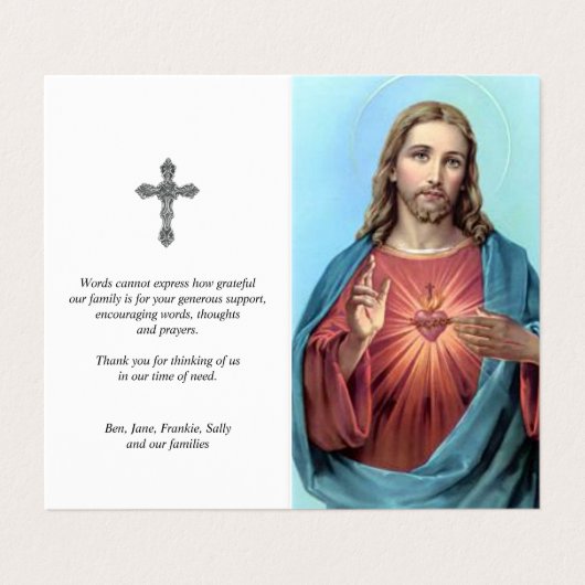 Katholieke Kaarten | Meest liefdevolle hart (Buitenkant ongevouwen)