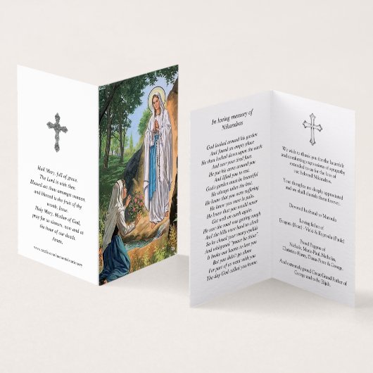 Katholieke Kaarten | Onze Lieve Vrouw Lourdes 2 (Binnen en buitenkant)