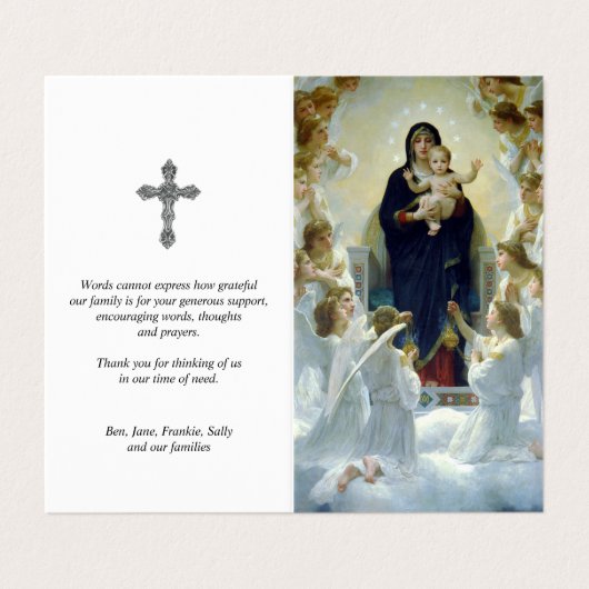 Katholieke Kaarten | Virgin & Angels (Buitenkant ongevouwen)