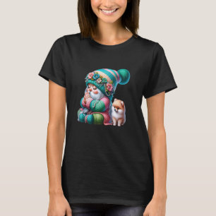 Katholieke kabouter opa met biddende handen en app t-shirt