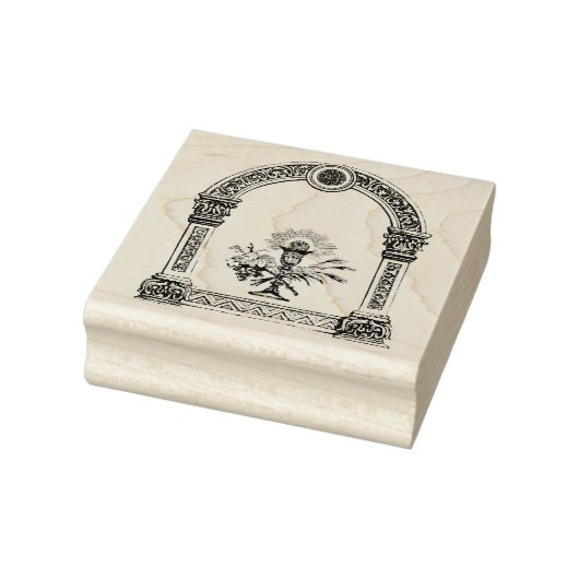 Katholieke Kelk Host Saksisch Lijst Religieus Rubberstempel (Stempel)