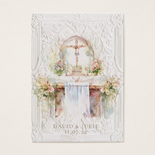 Katholieke Kerk Altaar Huwelijksgebed Kaart (Voorkant)