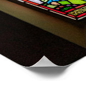 Katholieke Kerk Glas in lood Kunst Poster (Hoek)