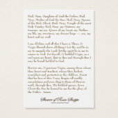 Katholieke Kerk Holy Card Virgin Mary Religious Pr Visitekaartje (Achterkant)