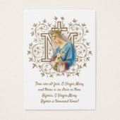 Katholieke Kerk Holy Card Virgin Mary Religious Pr Visitekaartje (Voorkant)