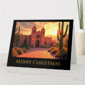 Katholieke Kerk in de woestijn op eerste kerstdag Kaart (Voorkant)