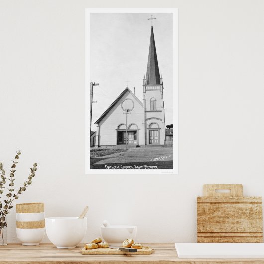 Katholieke Kerk Nome Alaska 1921 Poster (Keuken)