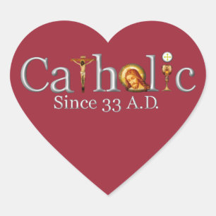 Katholieke Kerk sinds 33.A.D. Heart Sticker