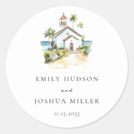 Katholieke Kerk Tropisch Huwelijk Ronde Sticker