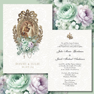  Katholieke Kerk Trouwmunt Lavendel Kaart