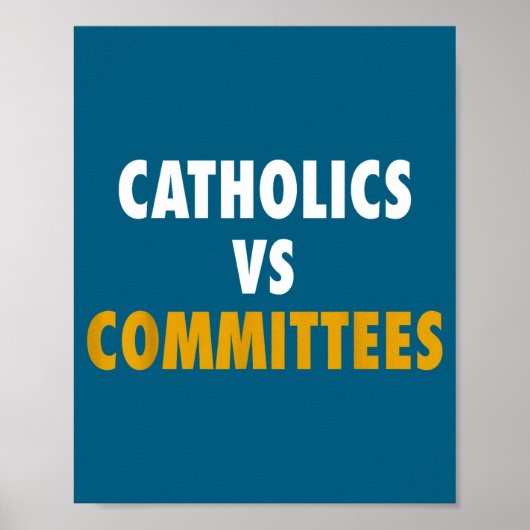 Katholieke Kerk Versus Comités Poster (Voorkant)