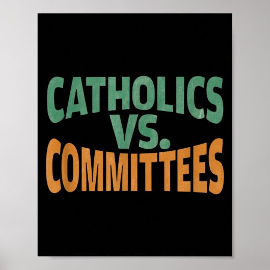 Katholieke Kerk Versus Comités Poster (Voorkant)