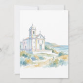 Katholieke Kerk Waterverf Bruiloft Kaart (Achterkant)