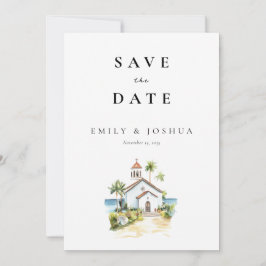 Katholieke Kerk Waterverf Bruiloft Save The Date