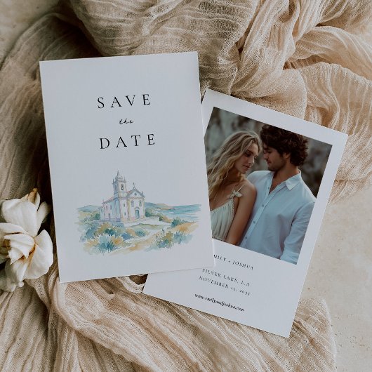 Katholieke Kerk Waterverf Trouwen Save The Date