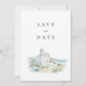 Katholieke Kerk Waterverf Trouwen Save The Date (Voorkant)
