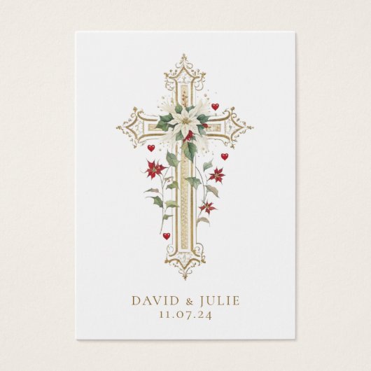 Katholieke Kerst Bruiloft Gebed Heilige Kaart (Voorkant)