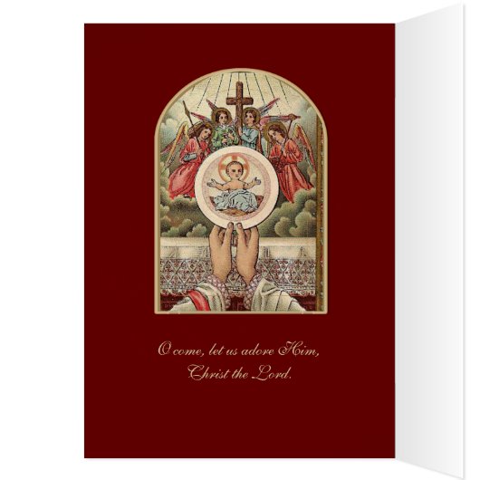 Katholieke Kerst-engelse Kerst (Binnen (Links))