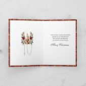 Katholieke Kerst Eucharistie Rode Rozen Feestdagen Kaart (Binnen)