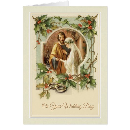 Katholieke Kerst Huwelijk Maagd Maria Jozef (Voorkant)