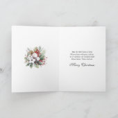 Katholieke Kerst IHS Bloemige Poinsettia Feestdagen Kaart (Binnen)
