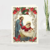 Katholieke Kerst Jezus Mary Joseph Rosary Kaart (Voorkant)