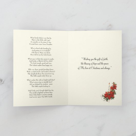 Katholieke Kerst Jezus Mary Joseph Rosary Kaart (Binnen)