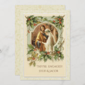 Katholieke Kerst Verloving Aankondiging (Voorkant / Achterkant)