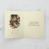 Katholieke kerstmaagd Mary Jesus Floral Card Kaart (Binnen)
