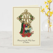 Katholieke kerstmaagd Mary Jesus Floral Card Kaart (Gele Bloem)