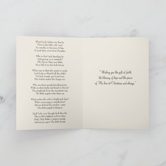 katholieke kerstman Jezus Heilige Familie Kaart (Binnen)