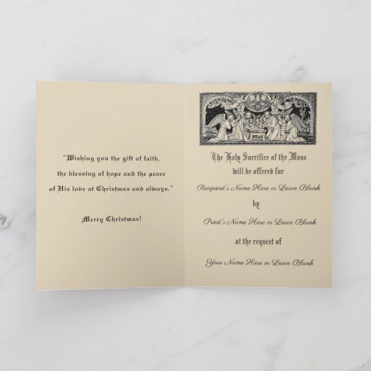 Katholieke kerstmis feestdagen kaart (Binnen)