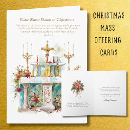 Katholieke kerstmis mis offerkaart feestdagen kaart