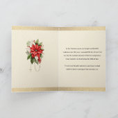 Katholieke Kerstmis Sympathie Condoleance Poinsett Kaart (Binnen)