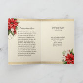 Katholieke Kerstmis Sympathie Condoleance Poinsett Kaart (Binnen)