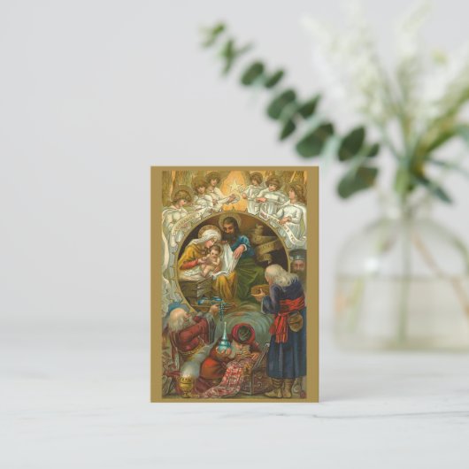  katholieke kerstviër Drie Wisemen Visitekaartje (Staand voorkant)