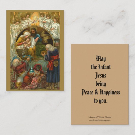  katholieke kerstviër Drie Wisemen Visitekaartje (Voorkant / Achterkant)
