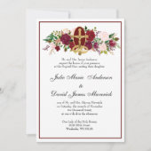 Katholieke klassieke elegante religieuze bruiloft kaart (Voorkant)