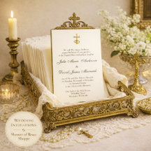 Katholieke klassieke elegante religieuze trouwkaar