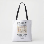 Katholieke koorzanger Chant repetitiemuziek Tote Bag (Voorkant)