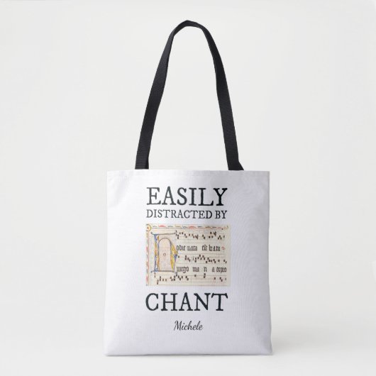 Katholieke koorzanger Chant repetitiemuziek Tote Bag (Voorkant)
