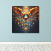 Katholieke kroonluchter canvas afdruk (Insitu (Houten vloer))