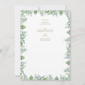 Katholieke kruis traditioneel geformuleerde bruilo kaart (Achterkant)