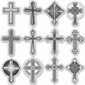 Katholieke kruissetsticker sticker (Voorkant)