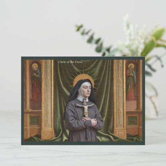 Katholieke Kunst Heilige Kaart | Heilige Clara van (Staand voorkant)