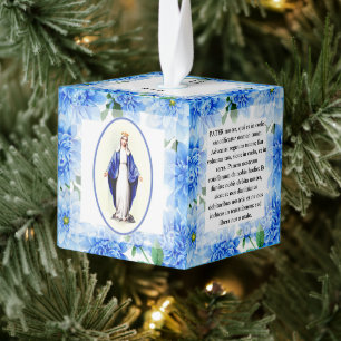 Katholieke Latijnse gebeden Maagd Mary Crucifix Decoratie