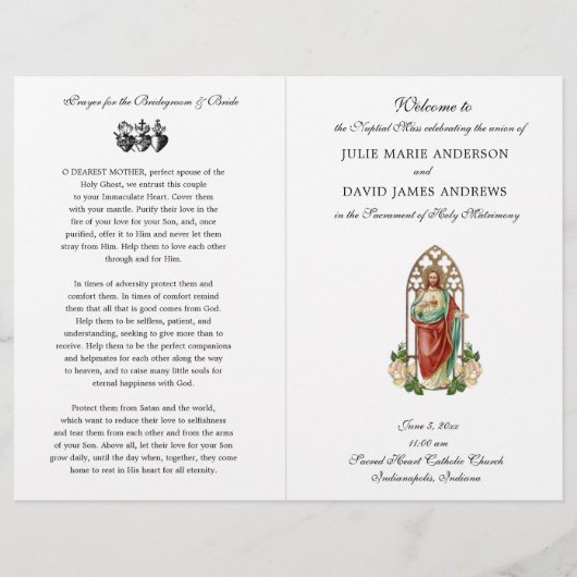 Katholieke Latijnse Mis Huwelijk Heilig Hart Progr (Voorkant)