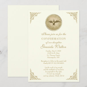 Katholieke legant heilige bevestiging van bevrucht kaart