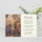 Katholieke legant Heilige Familie condoleances Dan Bedankkaart (Staand voorkant)