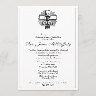 katholieke legant priest Ordination Jubileum Inv Kaart